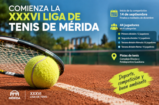 Comienza la XXXVI liga de tenis de Mérida